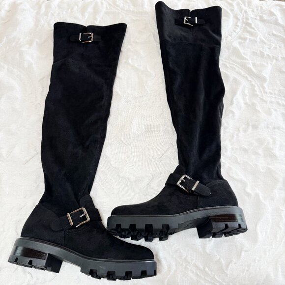 Marc Fisher Ganven Lug Sole Over the Knee Boot Size 7 New - Picture 2 of 6